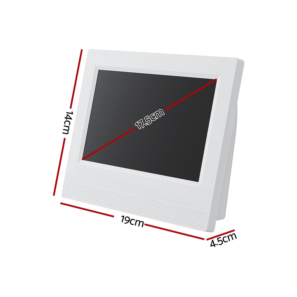 Artiss 7inches Digital Day Clock Calendar Alarm White