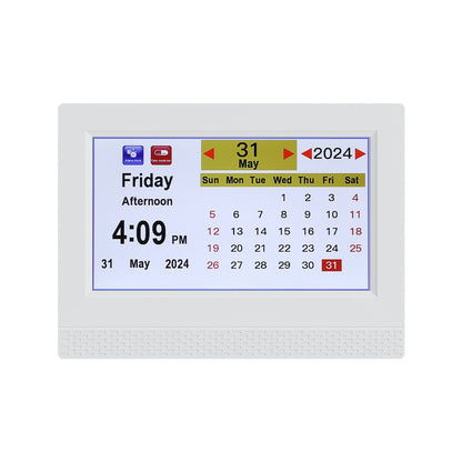 Artiss 7inches Digital Day Clock Calendar Alarm White