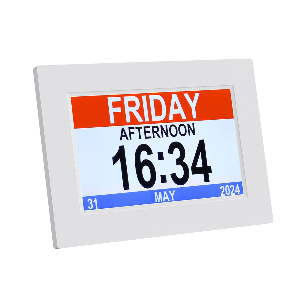 Artiss 8inches Digital Day Clock Calendar Alarm White