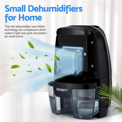 Devanti Dehumidifier 600ML Air Purifier Black