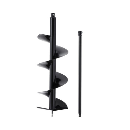 Giantz Post Hole Digger Auger Drill Bit 300mm with 80cm Extension Shaft Black