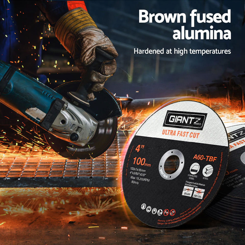 Giantz 25-Piece Cutting Discs 4inches 100mm,Giantz 25pcs 4inches Cutting Discs 100mm Angle Grinder Thin Cut Off Wheel for Metal