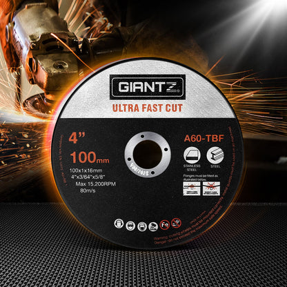 Giantz 50-Piece Cutting Discs 4inches 100mm,Giantz 50pcs 4inches Cutting Discs 100mm Angle Grinder Thin Cut Off Wheel for Metal