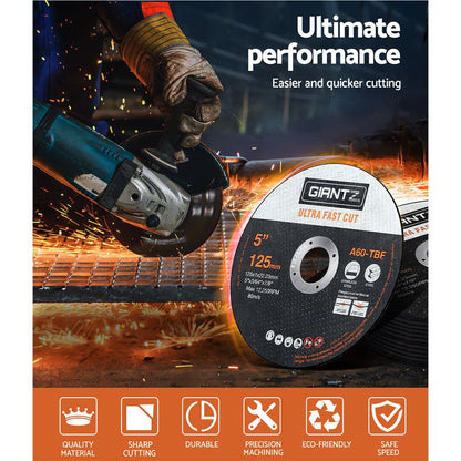 Giantz 500-Piece Cutting Discs 5inches 125mm Angle Grinder Thin Cut Off Wheel Metal