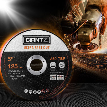 Giantz 500-Piece Cutting Discs 5inches 125mm Angle Grinder Thin Cut Off Wheel Metal