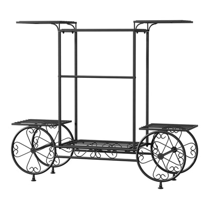 Artiss Plant Stand 6 Tier Iron 4 Wheeler metrodealsau