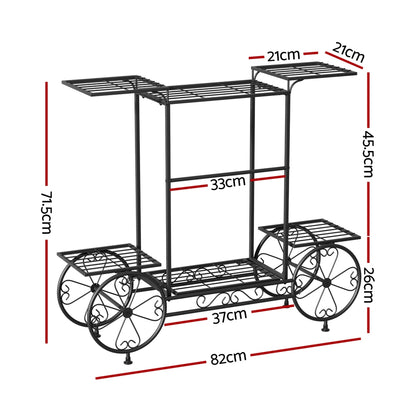 Artiss Plant Stand 6 Tier Iron 4 Wheeler metrodealsau