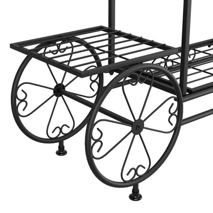 Artiss Plant Stand 6 Tier Iron 4 Wheeler metrodealsau