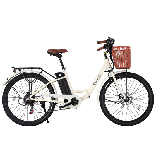Everfit 26inches Electric Bike City Bicycle eBike e-Bike Commuter w/ Battery WH