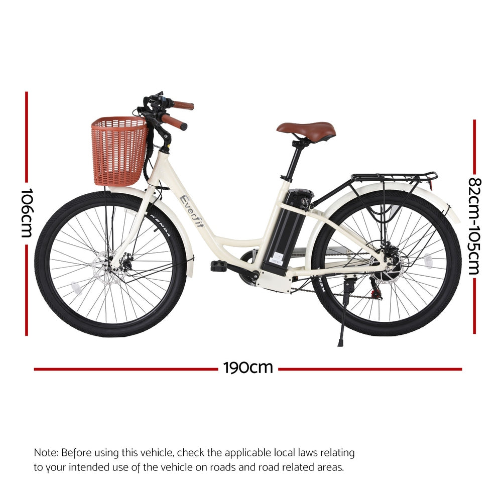 Everfit 26inches Electric Bike City Bicycle eBike e-Bike Commuter w/ Battery WH