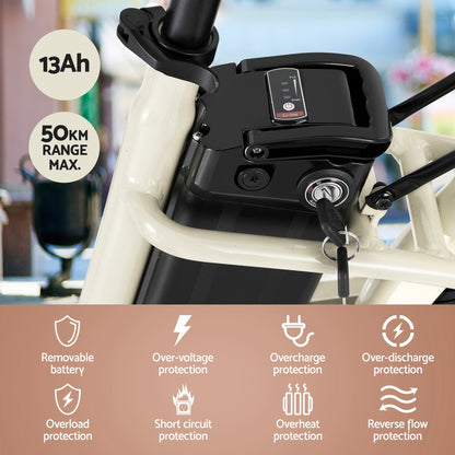 Everfit 26inches Electric Bike City Bicycle eBike e-Bike Commuter w/ Battery WH