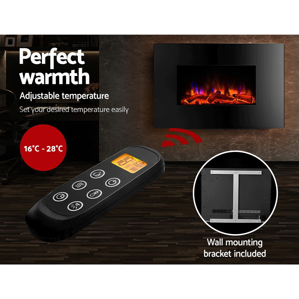Devanti Electric Fireplace Fire Heater 2000W metrodealsau