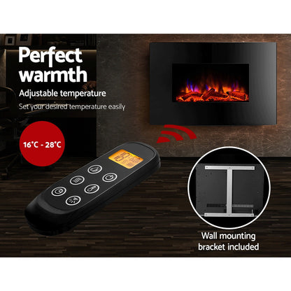Devanti Electric Fireplace Fire Heater 2000W metrodealsau