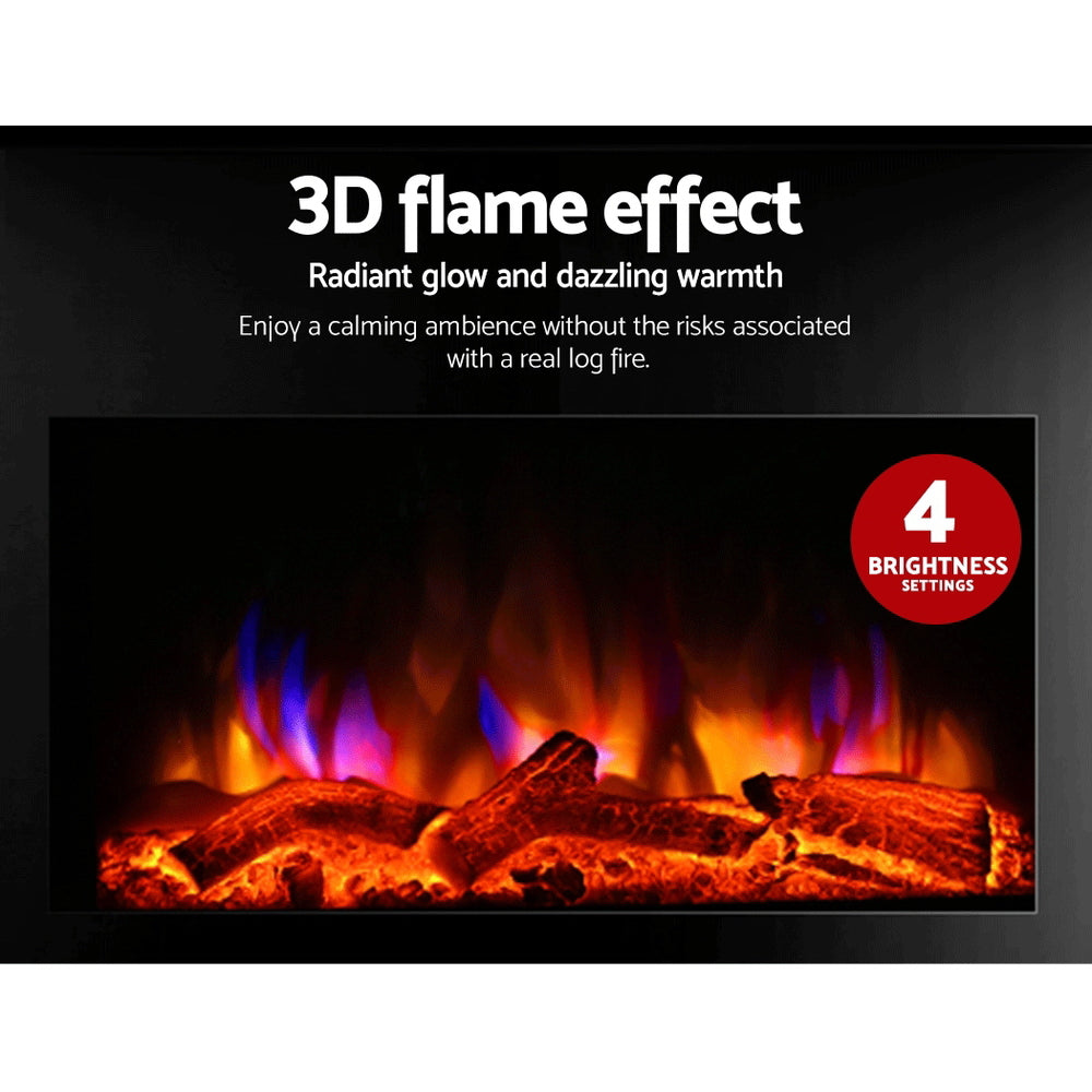 Devanti Electric Fireplace Fire Heater 2000W metrodealsau