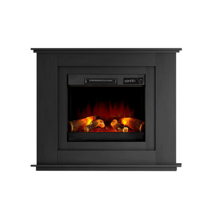 Devanti Electric Fireplace Fire Heater 2000W Black metrodealsau