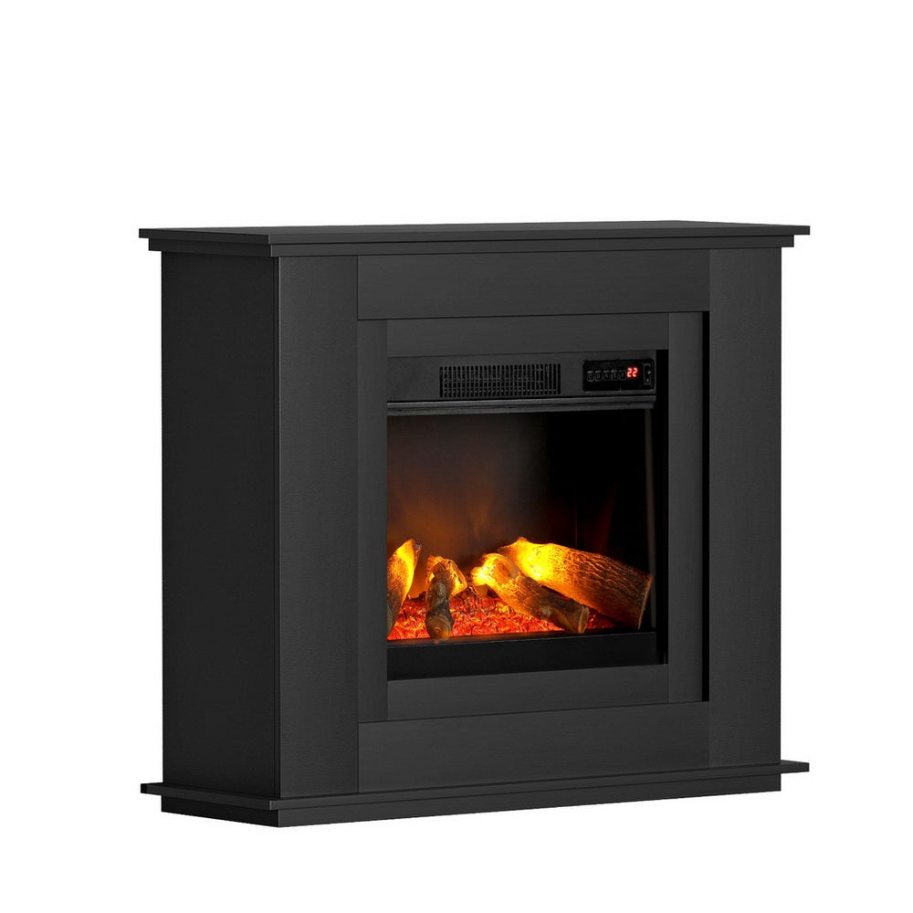 Devanti Electric Fireplace Fire Heater 2000W Black metrodealsau