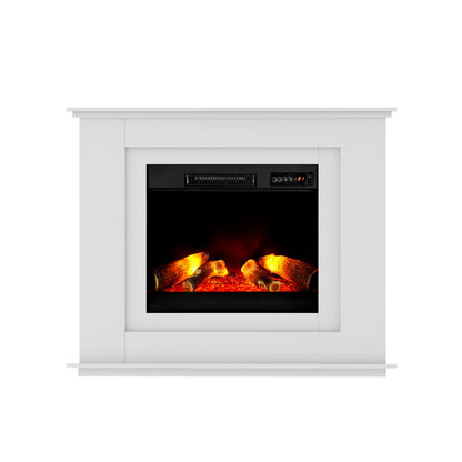 Devanti Electric Fireplace Fire Heater 2000W White metrodealsau