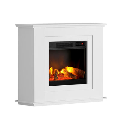 Devanti Electric Fireplace Fire Heater 2000W White metrodealsau