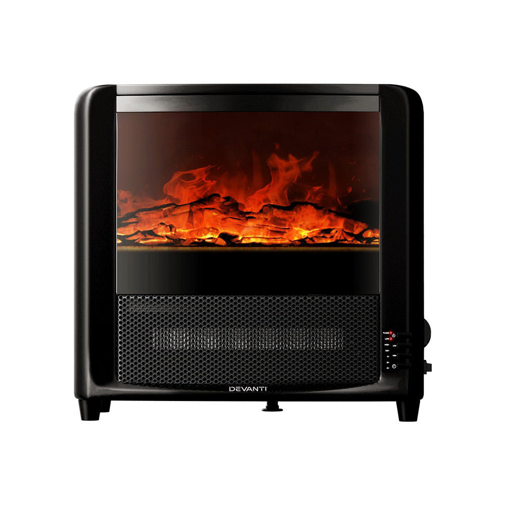 Devanti Electric Fireplace Fire Heaters 2000W metrodealsau