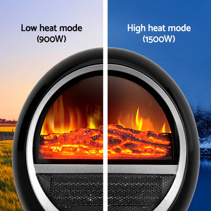 Devanti Electric Fireplace Fire Heaters 1500W metrodealsau