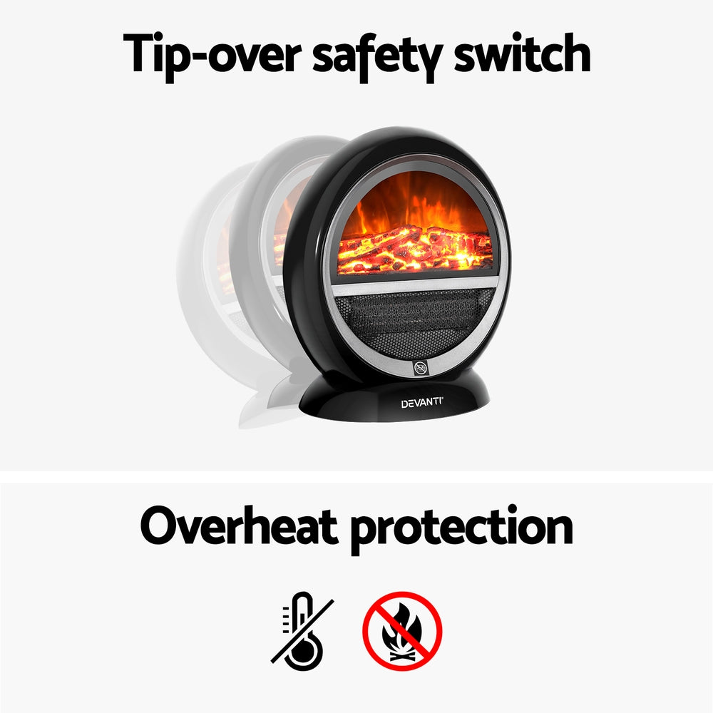 Devanti Electric Fireplace Fire Heaters 1500W metrodealsau