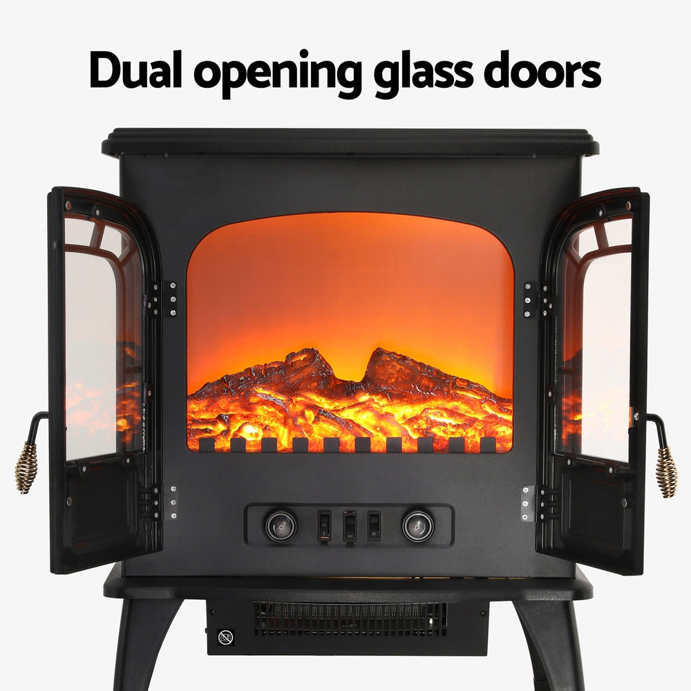 Devanti Electric Fireplace Fire Heaters 2000W metrodealsau