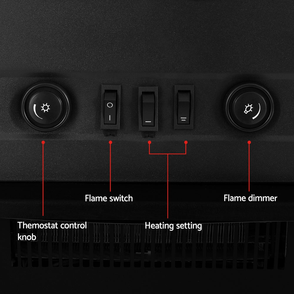 Devanti Electric Fireplace Fire Heaters 2000W metrodealsau