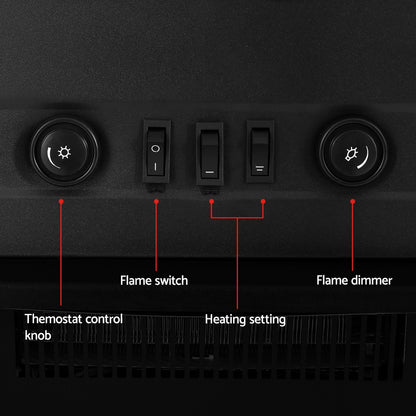 Devanti Electric Fireplace Fire Heaters 2000W metrodealsau