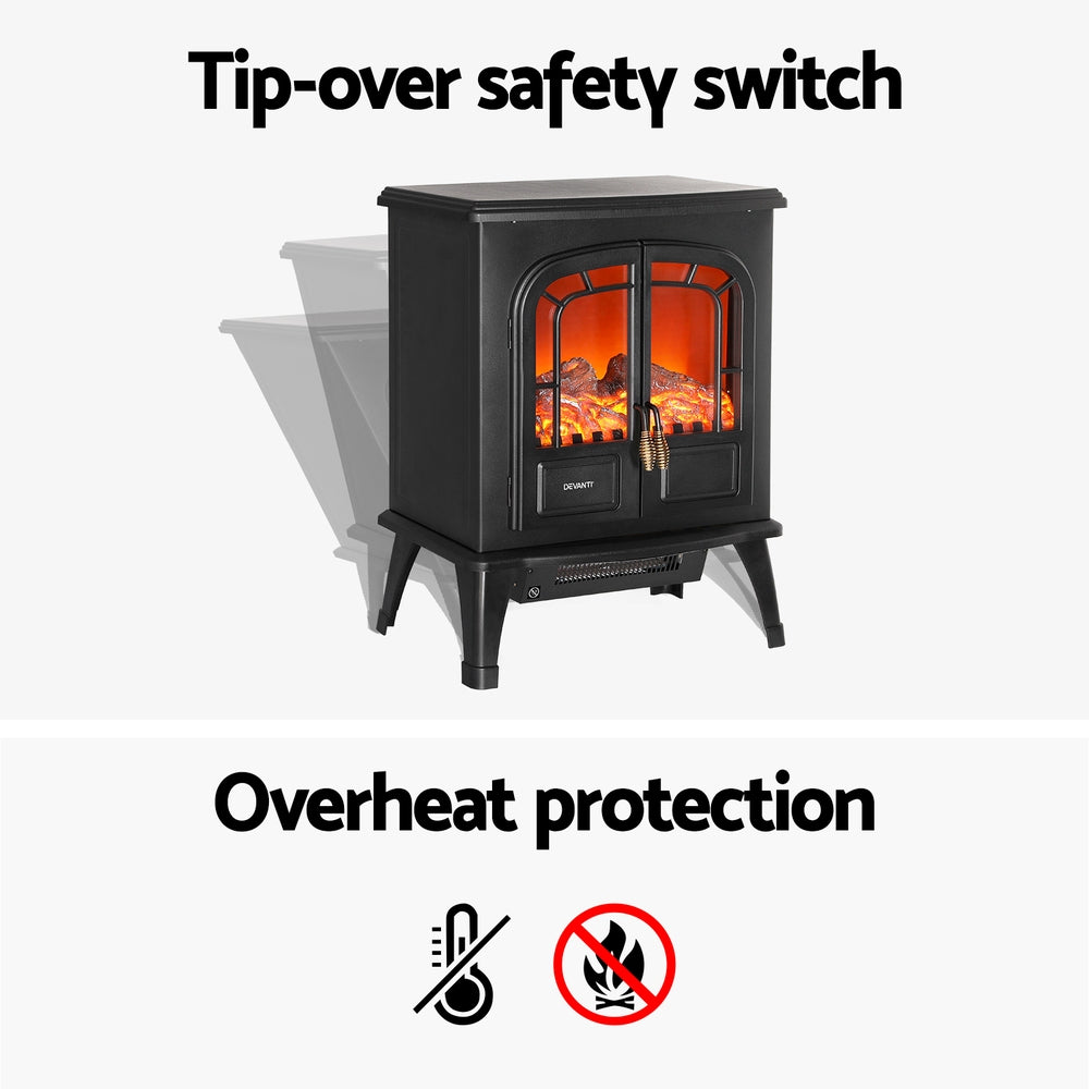 Devanti Electric Fireplace Fire Heaters 2000W metrodealsau