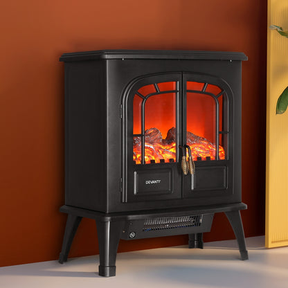 Devanti Electric Fireplace Fire Heaters 2000W metrodealsau