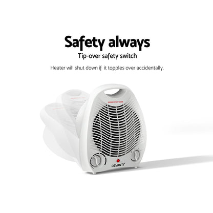 Devanti Electric Fan Heater 2000W metrodealsau