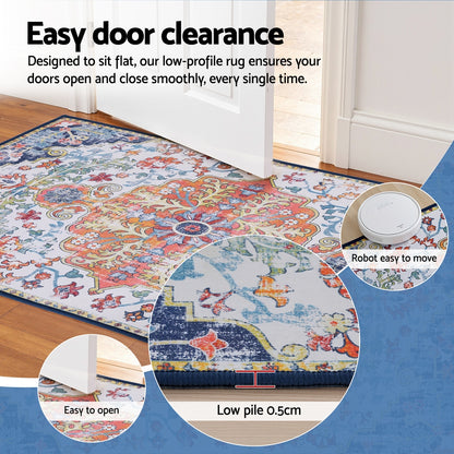 Artiss Floor Rug 50X80 Doormat Carpet Short Pile Non-Slip Entryway Mat Bohemian