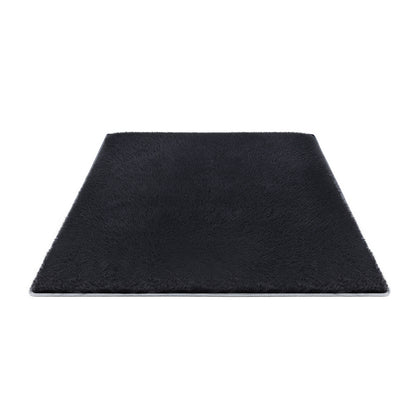 Artiss Floor Rug 140x200cm Plush Area Shaggy Rug Living Room Bedroom Carpet Black