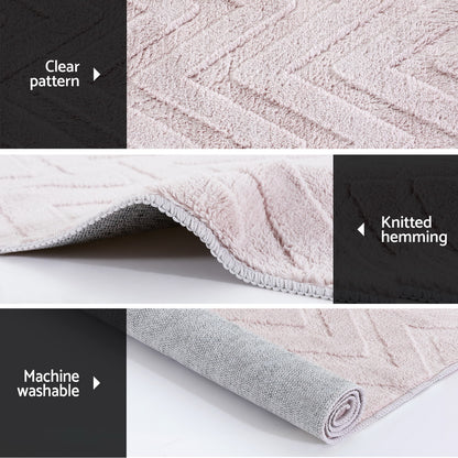 Artiss Rug 160x230cm Area Rug Washable Mat Large Carpet Microfiber Ripple