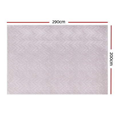 Artiss Rug 200x290cm Area Rug Washable Mat Large Carpet Microfiber Ripple