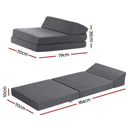 Giselle Foldable Mattress Folding Sofa Bed Trifold Sleeping Camping Cushion Mat