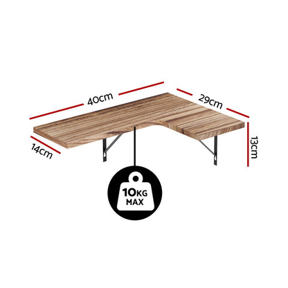Artiss Floating Wall Shelf Corner Shelves Set of 4 Wood