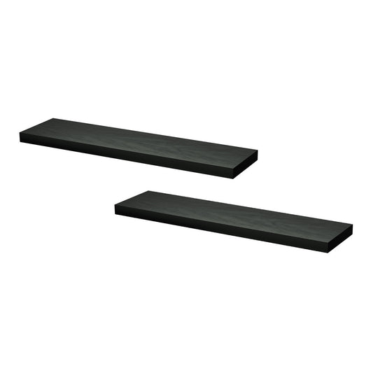 Artiss Floating Wall Shelf Set of 2 Black 90CM