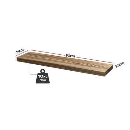 Artiss Floating Wall Shelf Set of 2 Wood 90CM