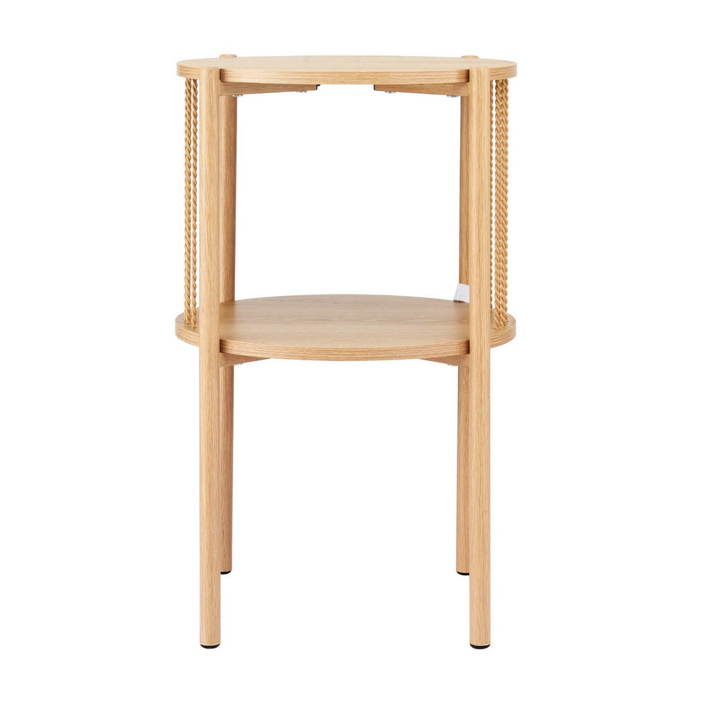 Artiss Coffee Table 2-Tier Round Wood