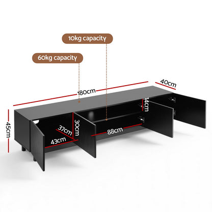Artiss TV Unit Entertainment Unit Storage Cabinet 180cm Black