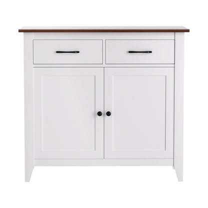 Artiss Buffet Sideboard Storage Cabinet Kitchen Cupboard Hallway 2 Drawers White