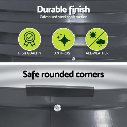 Green Fingers Garden Bed 90X45cm Planter Box Raised Container Galvanised Steel