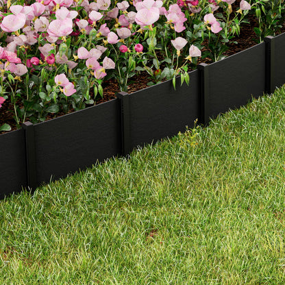 Green Fingers Garden Edging 15CM x 30M Border Support Landscape Edge Black