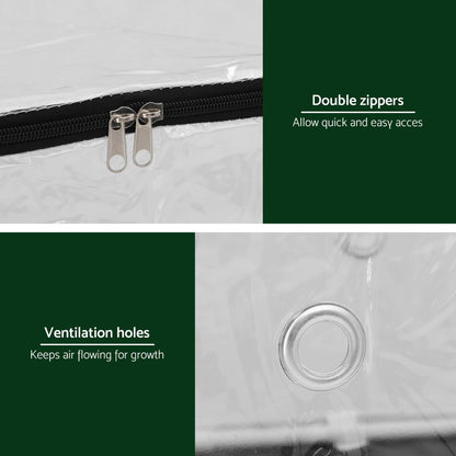 Green Fingers Mini Greenhouse 50x25x25cm PVC Cover for Mushrooms Succulents