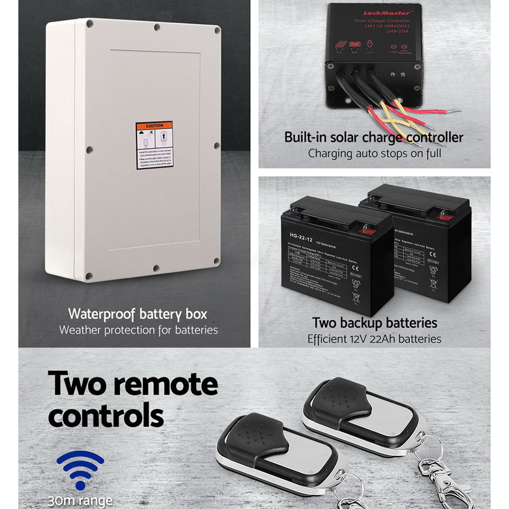 Single Swing Gate Opener 600KG 40W Solar Panel