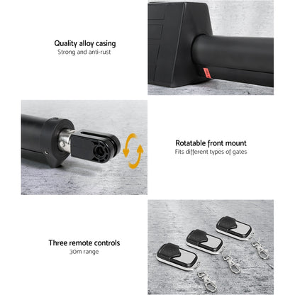 Single Swing Gate Opener 20W Full Solar Power Automatic