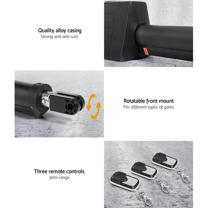 Single Swing Gate Opener 40W Full Solar Power Automatic