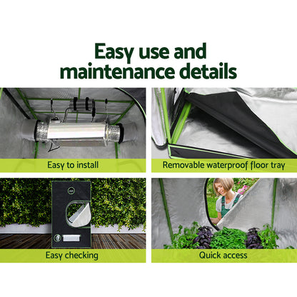 Green Fingers Grow Tent Light Kit 100x100x200CM 2200W LED Full Spectrum