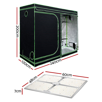 Green Fingers Grow Tent Light Kit 240x120x200CM 4500W LED Full Spectrum